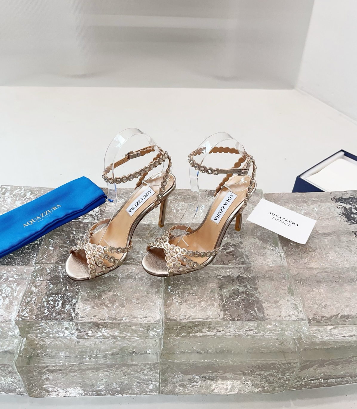 AQUAZZURA Tequila Light Copper Sandal 105