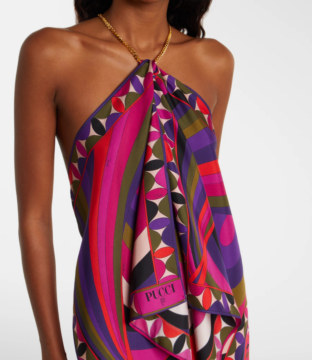 PUCCI IRIDE PRINT CHAIN TOP