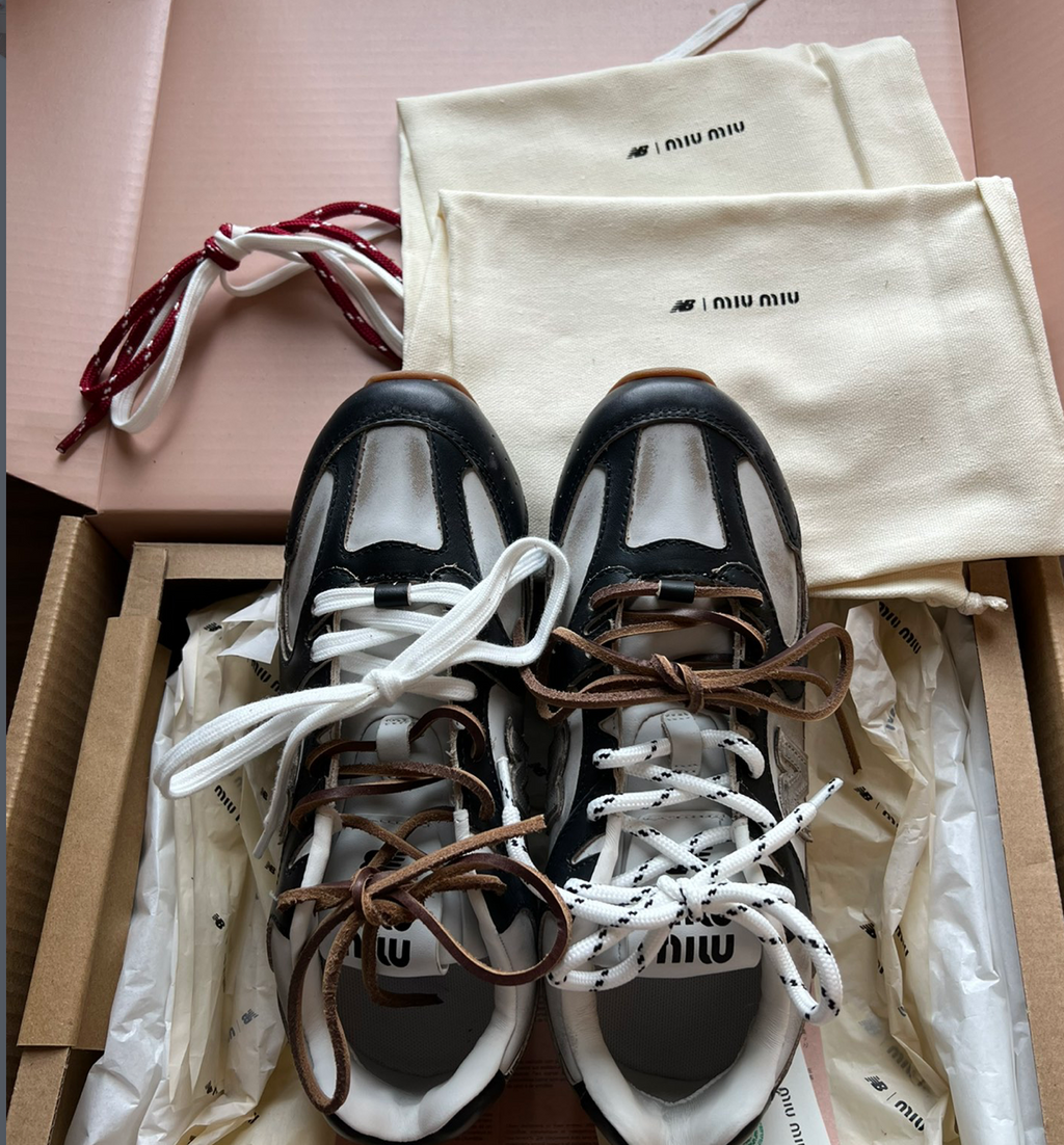 MIU MIU X New Balance 530 Sl Vitello Deco Bicolor Sneakers