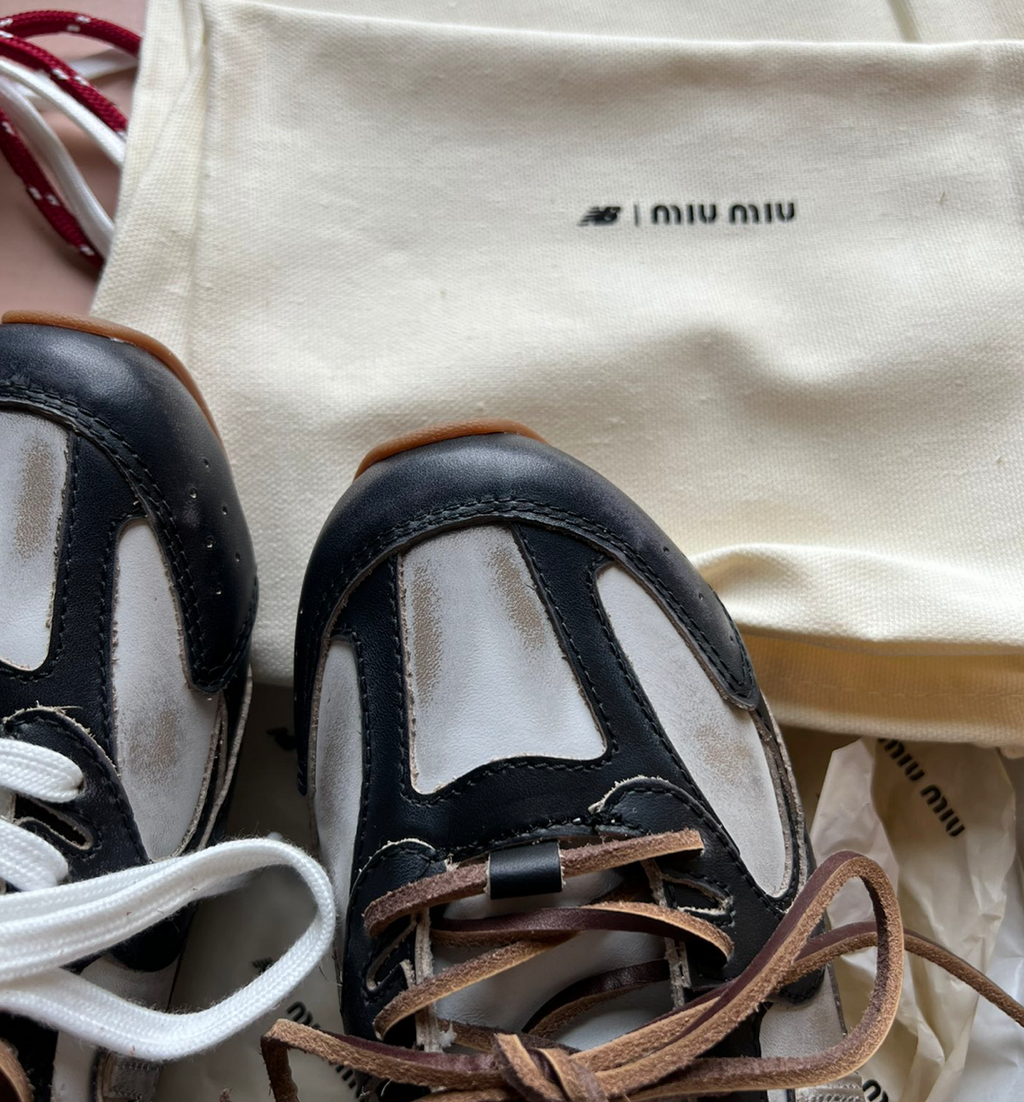 MIU MIU X New Balance 530 Sl Vitello Deco Bicolor Sneakers