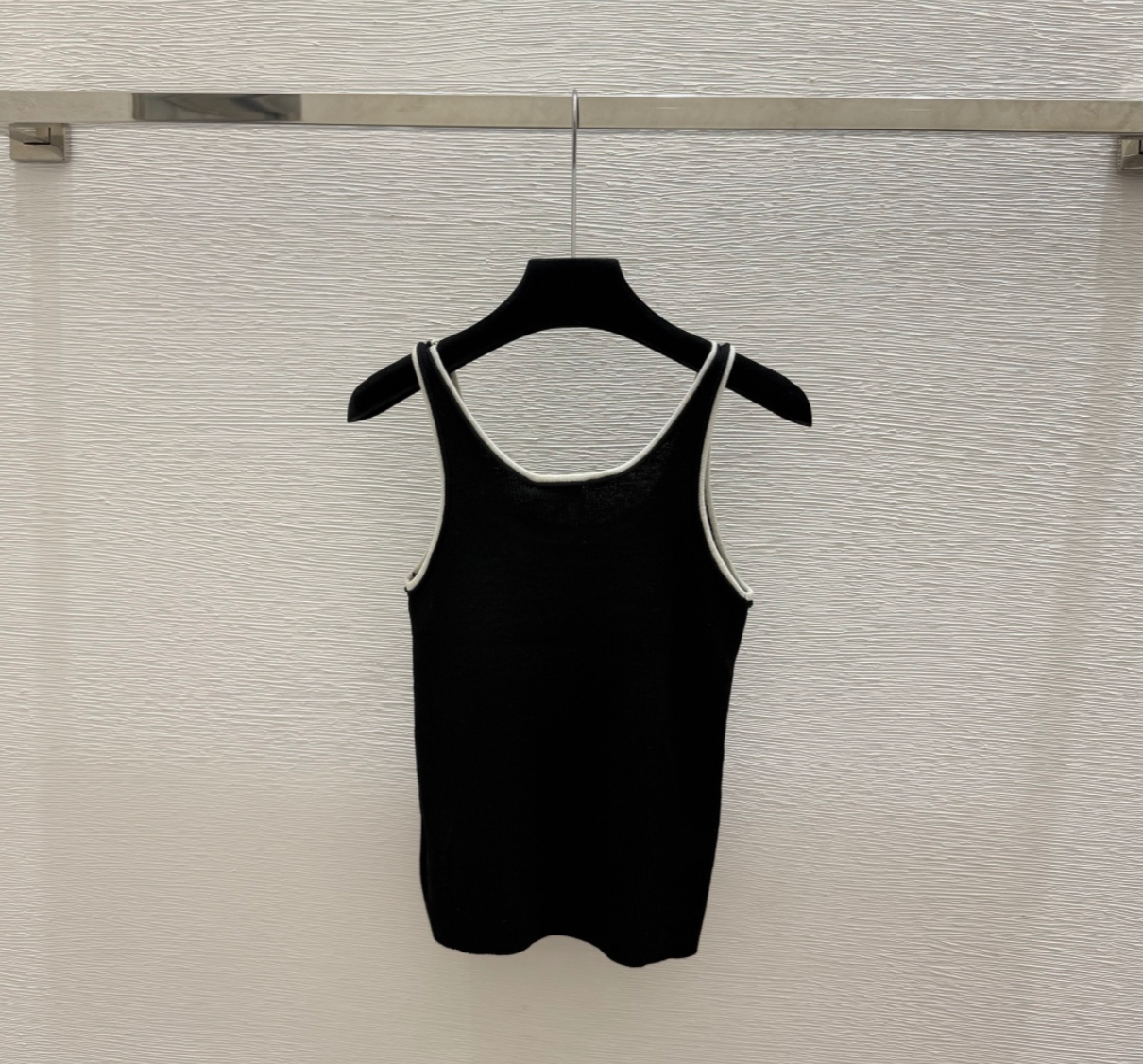 Chanel vintage cotton ribbed tank top