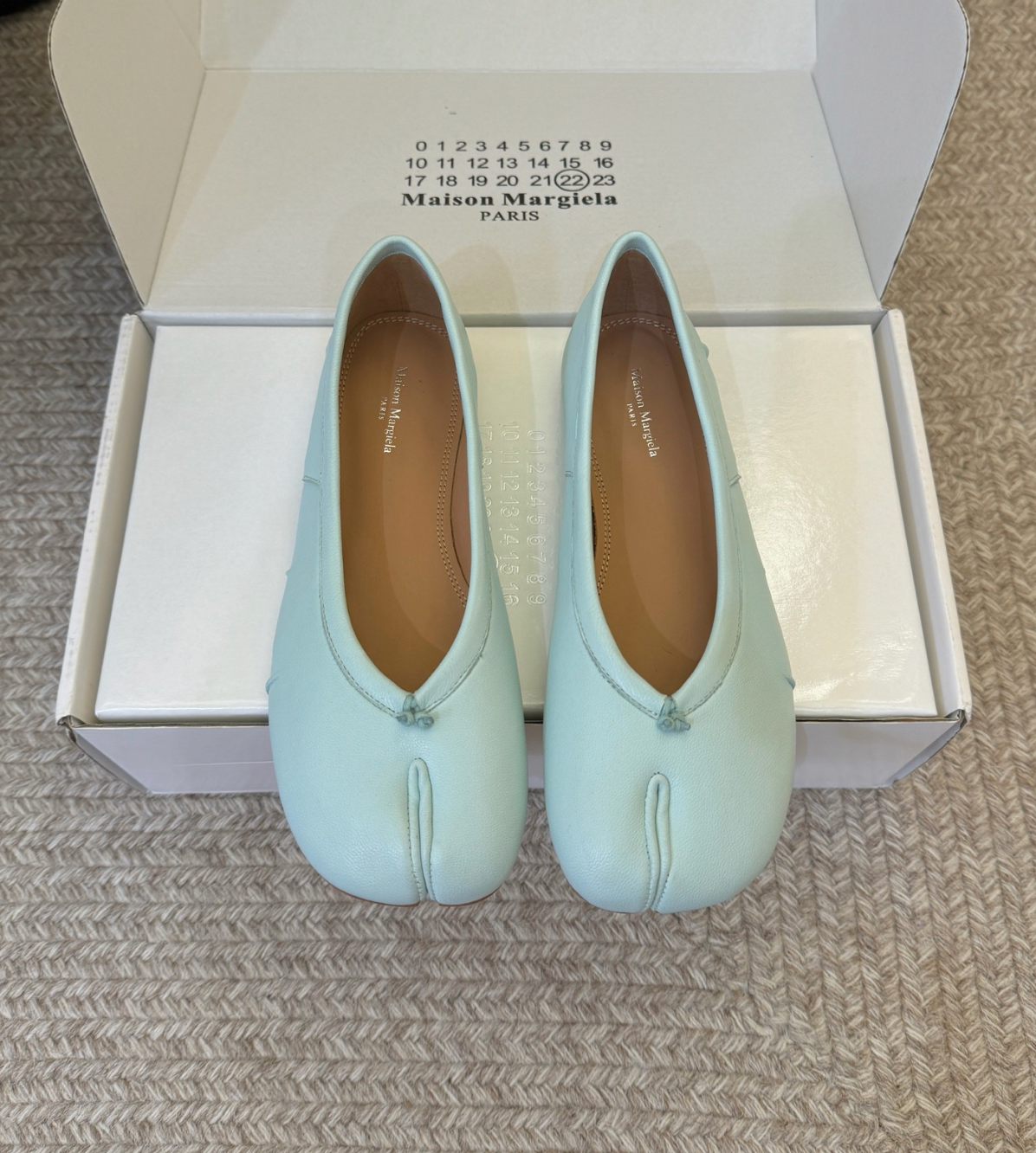 MM Leather Tabi Ballerina Flats
