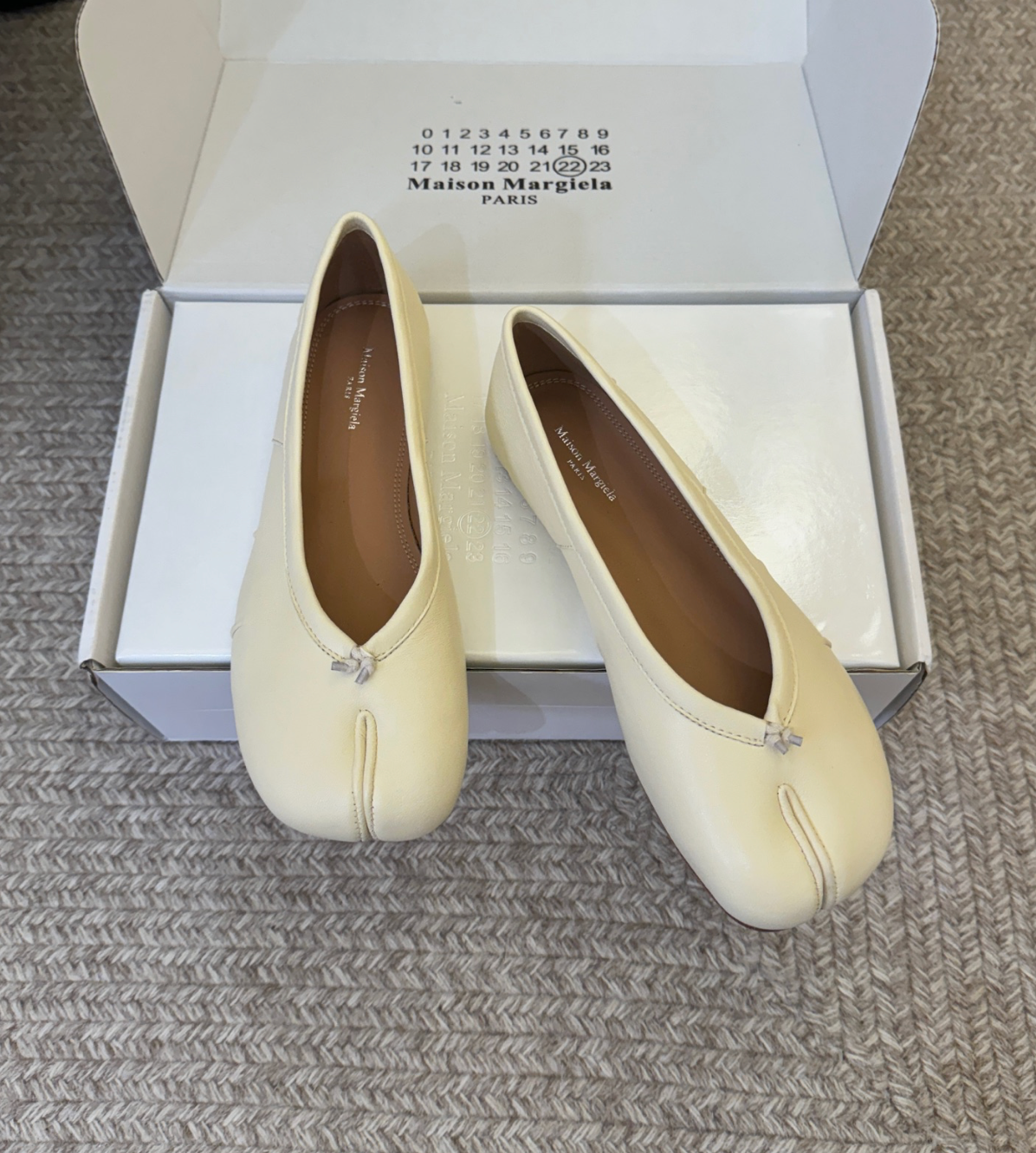 MM Leather Tabi Ballerina Flats