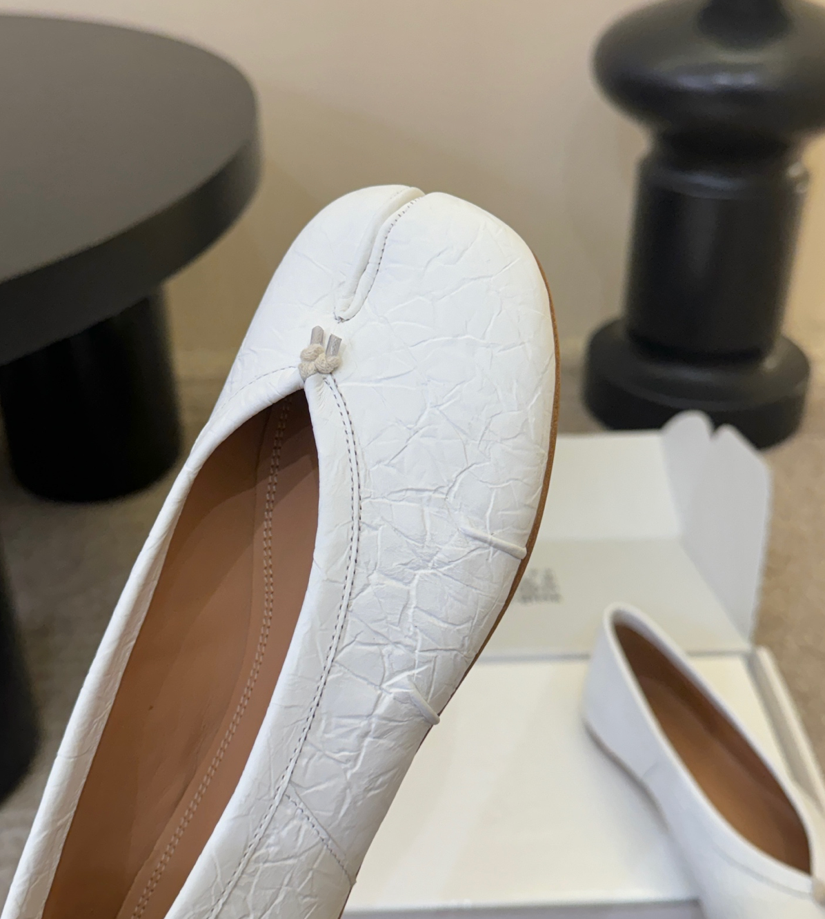MM Leather Tabi Ballerina Flats