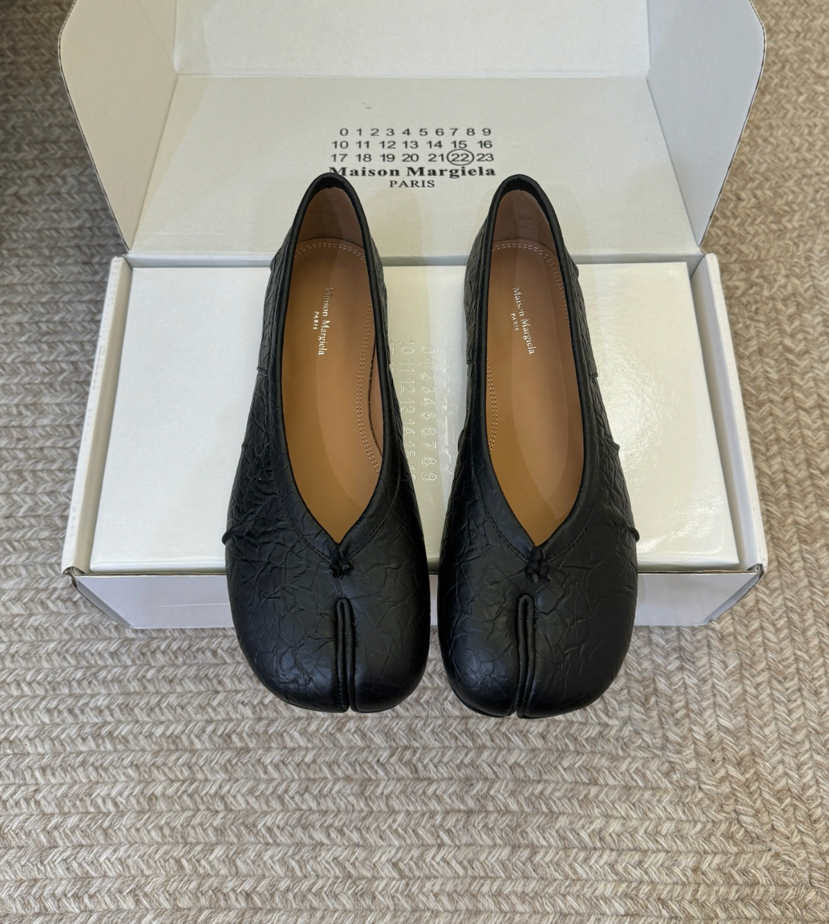 MM Leather Tabi Ballerina Flats