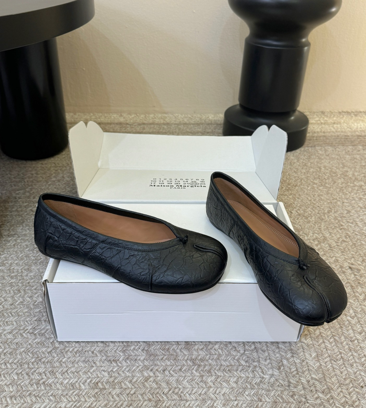 MM Leather Tabi Ballerina Flats
