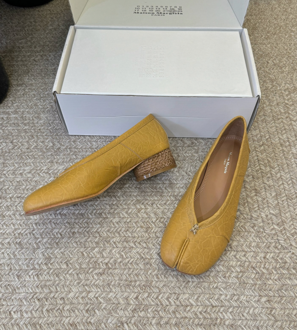 MM Leather Tabi Ballerina Heels