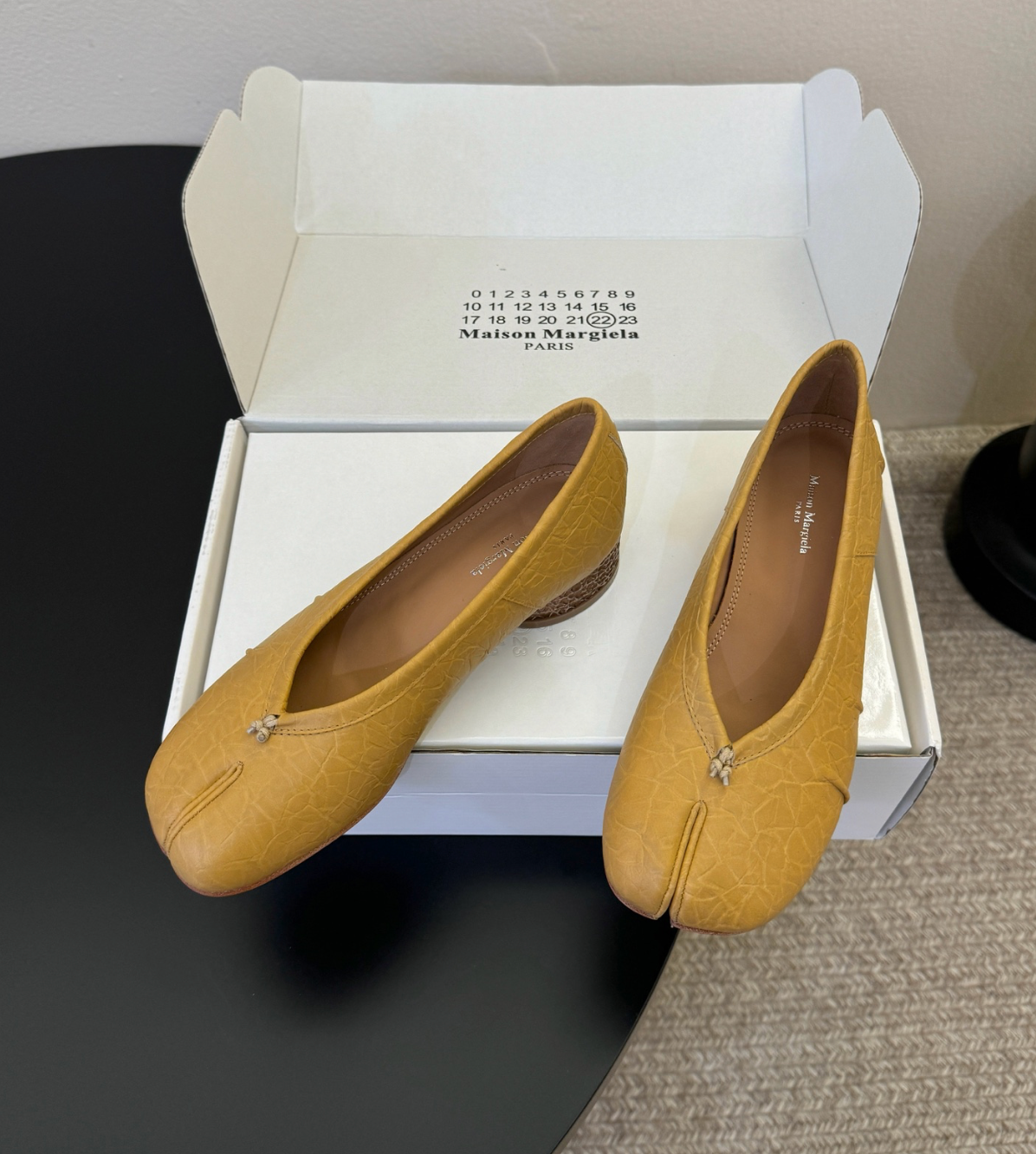 MM Leather Tabi Ballerina Heels