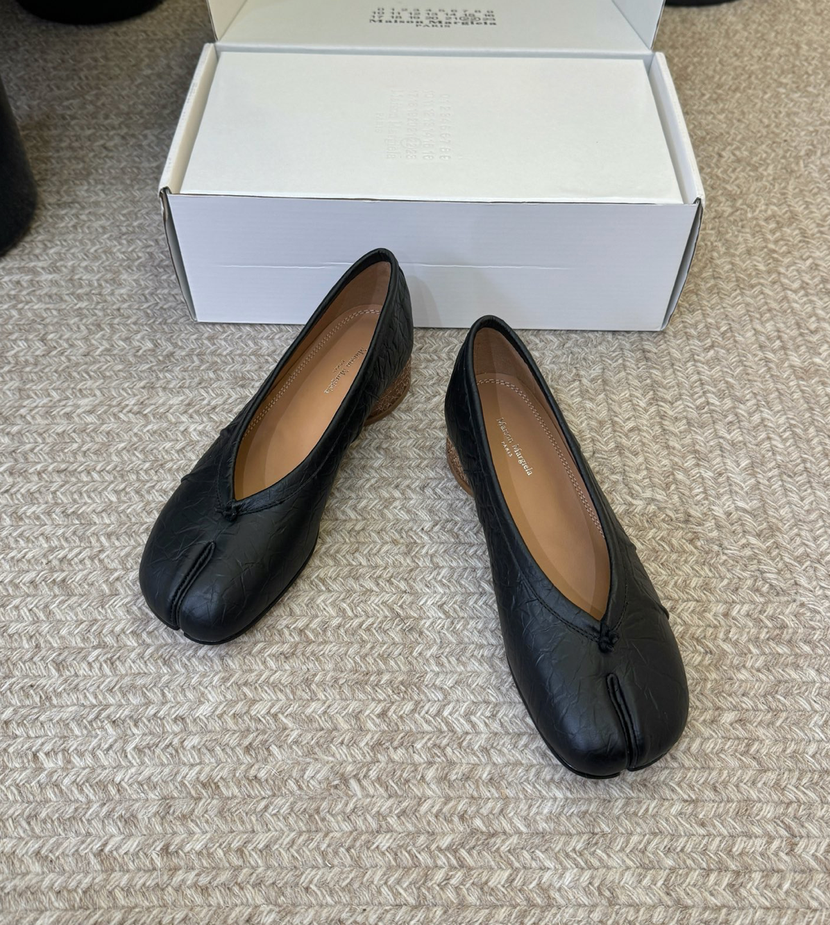 MM Leather Tabi Ballerina Heels