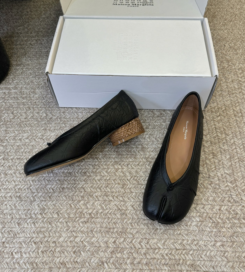 MM Leather Tabi Ballerina Heels