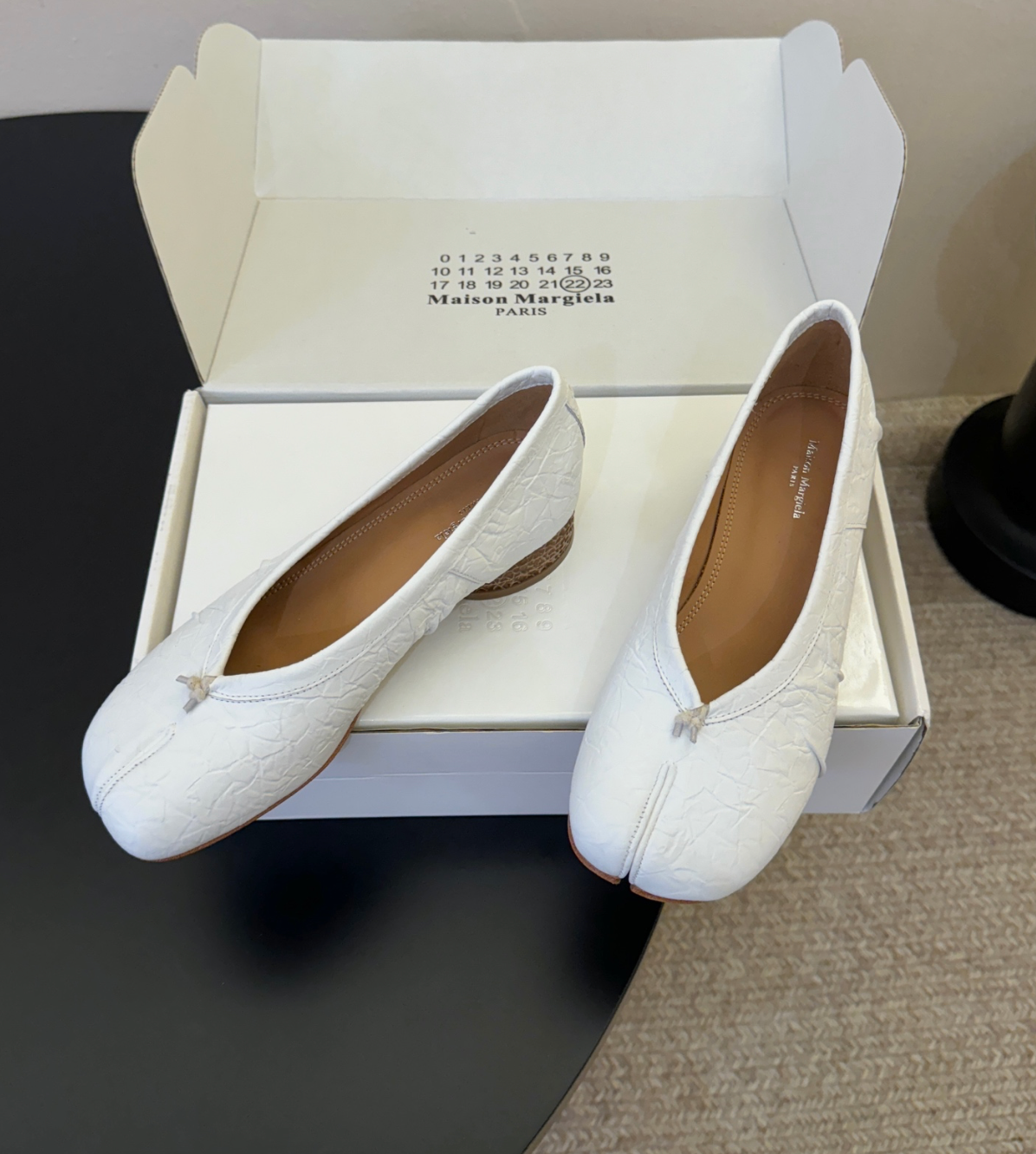 MM Leather Tabi Ballerina Heels