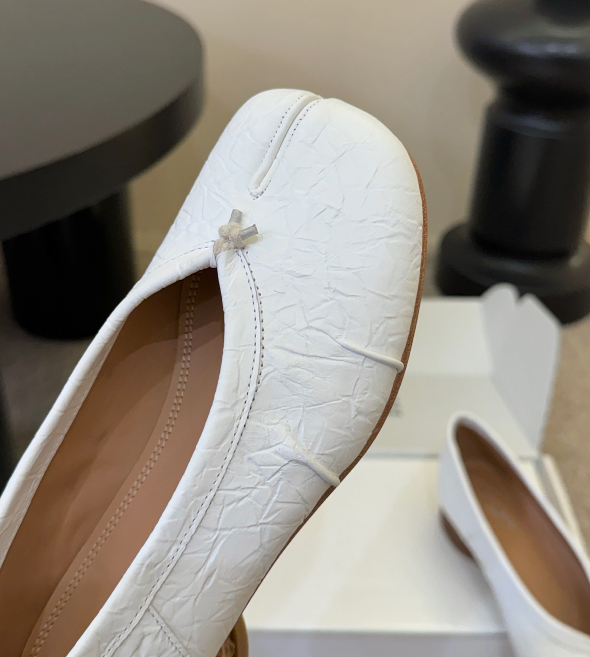MM Leather Tabi Ballerina Heels