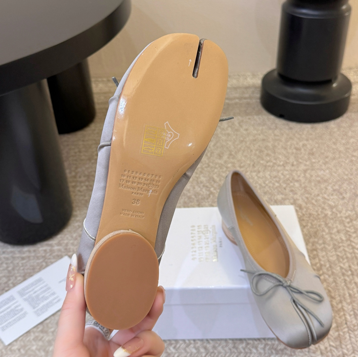 MM Tabi Satin Ballerina Flat