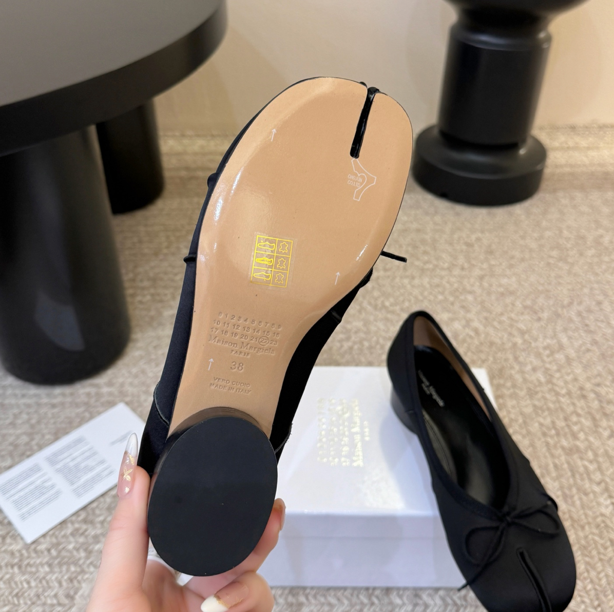 MM Tabi Satin Ballerina Flat