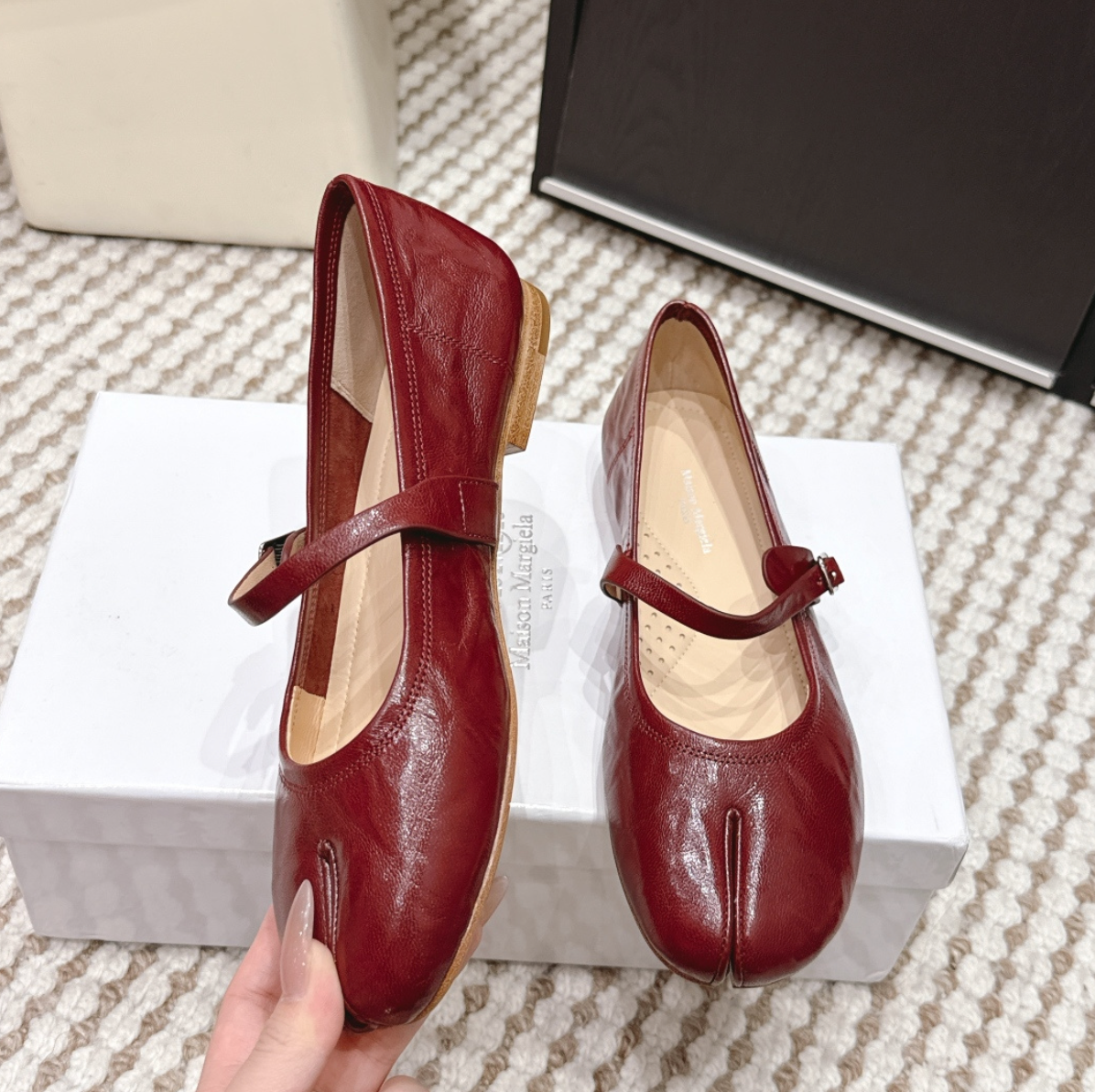 MM Tabi leather Mary Jane pumps