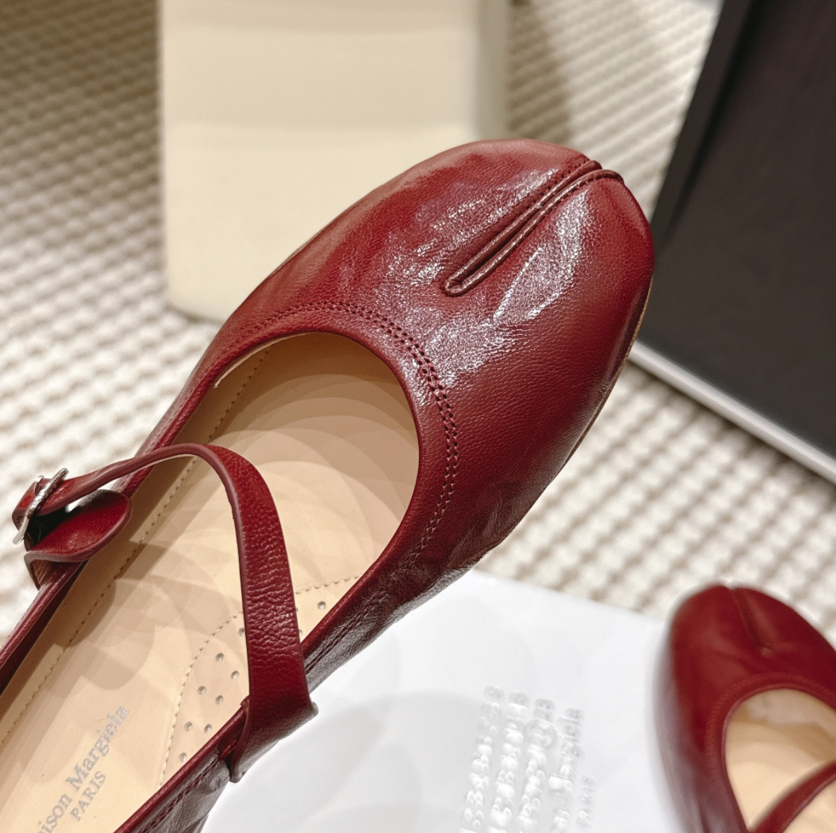 MM Tabi leather Mary Jane pumps