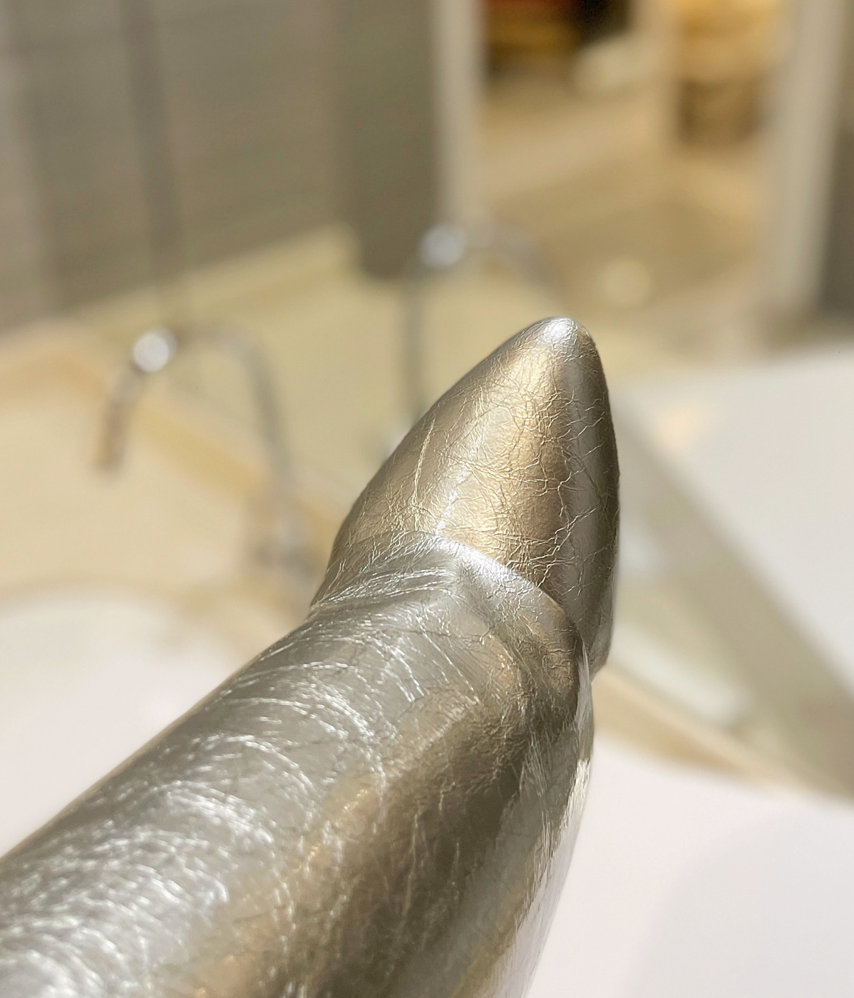 GIVENCHY Shark Lock Boots In Silver