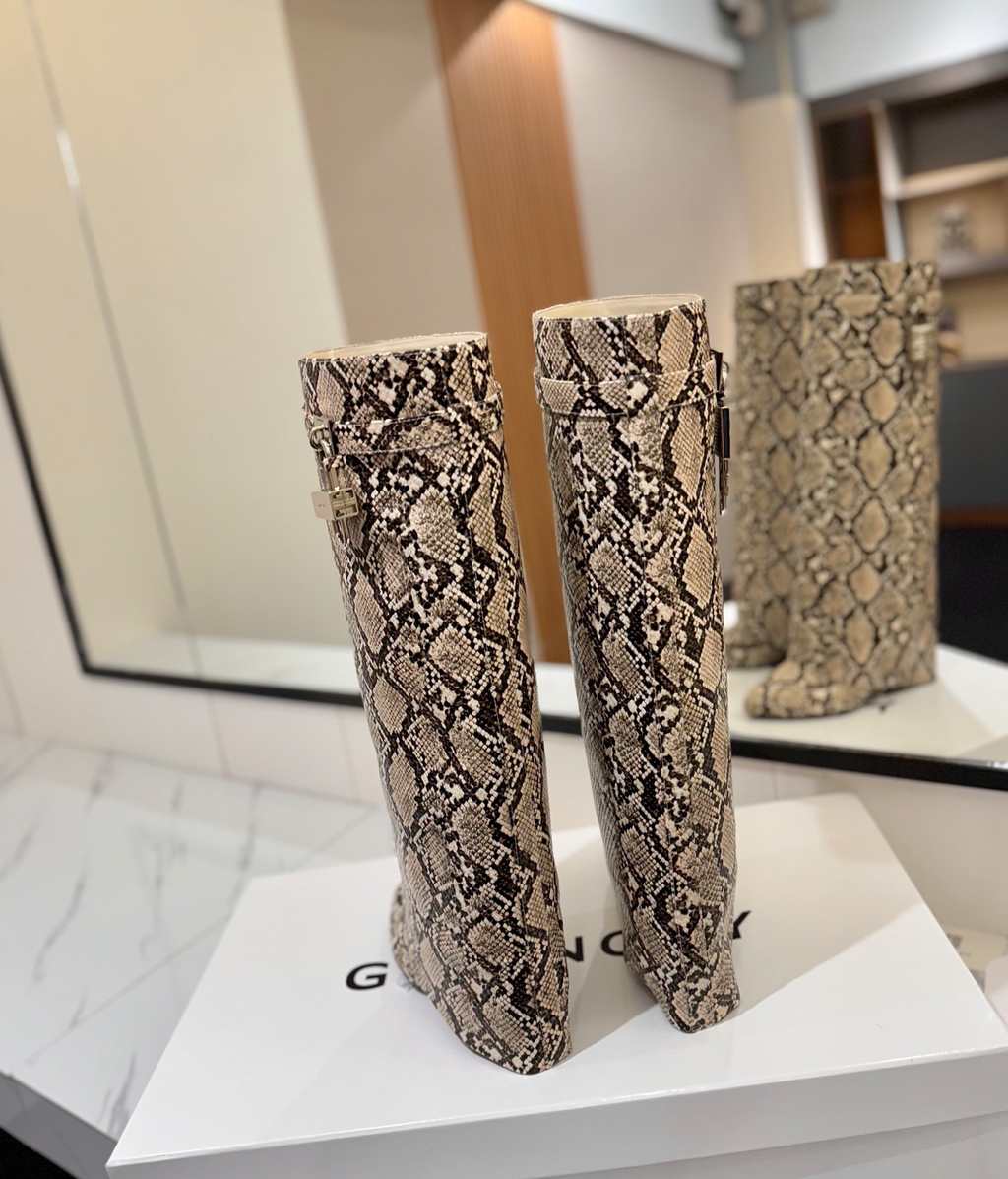 GIVENCHY Shark Lock Boots in Snakeskin