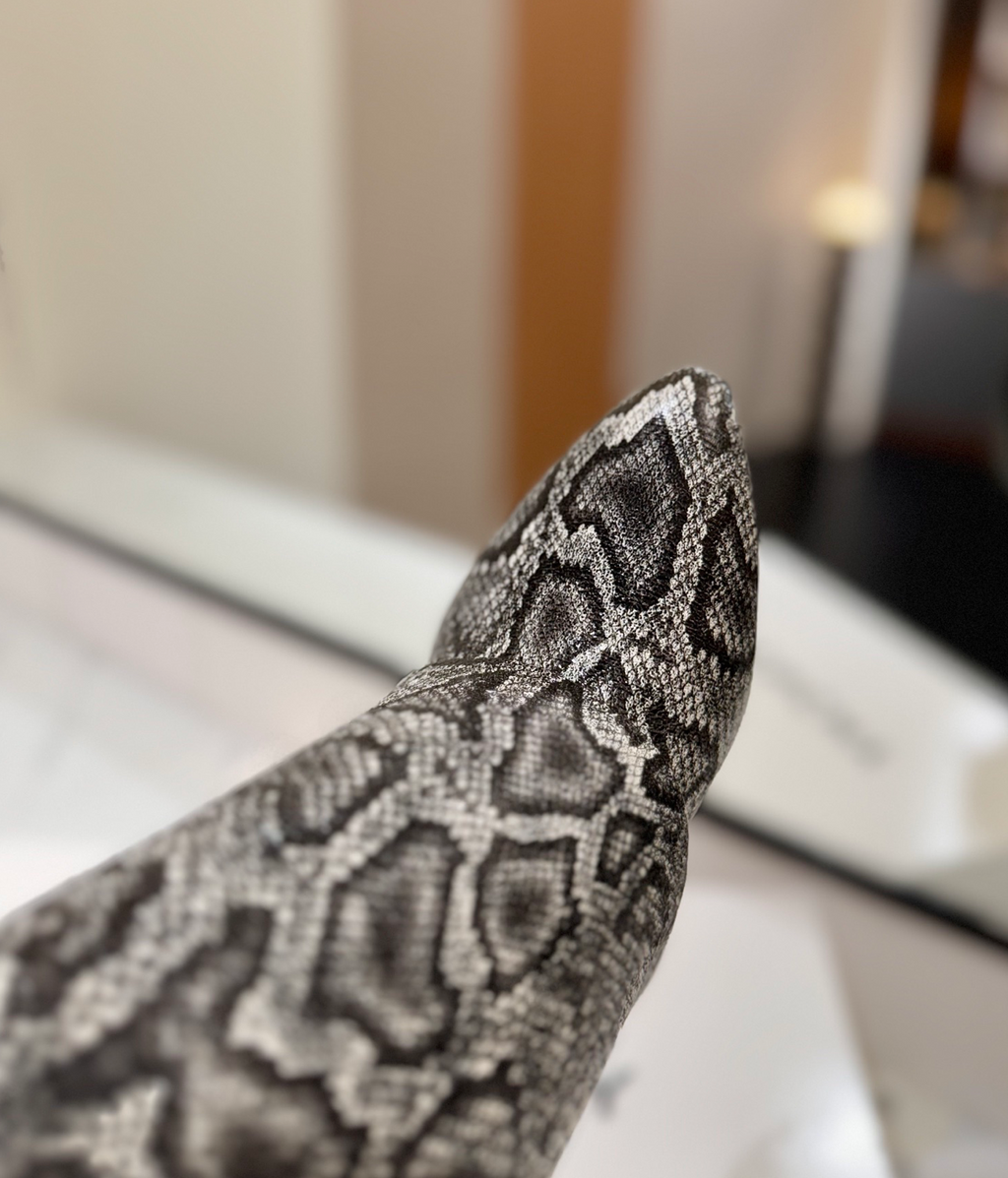 GIVENCHY Shark Lock Boots in Snakeskin