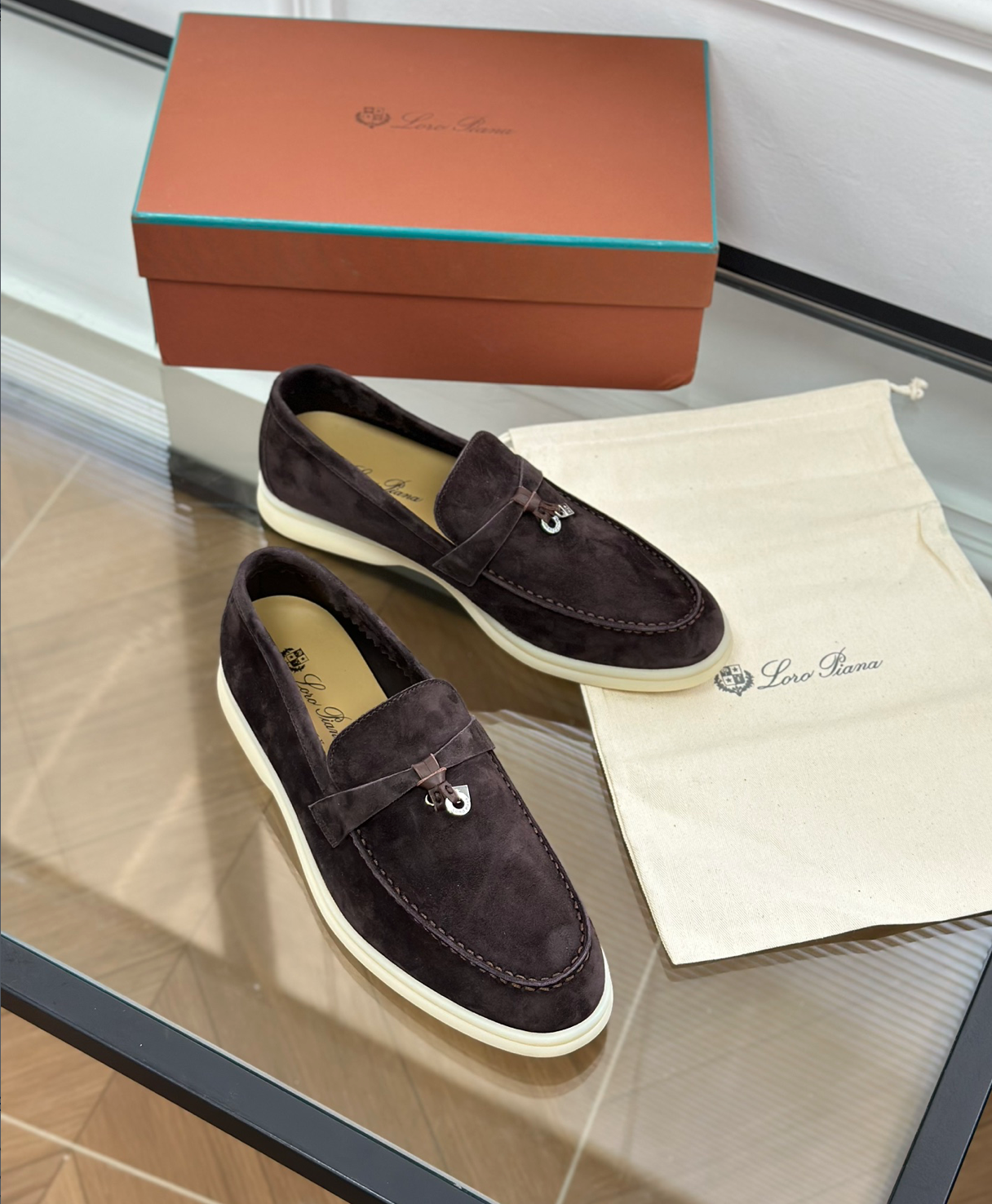 Mocassins Brown Suede Summer Charms Walk