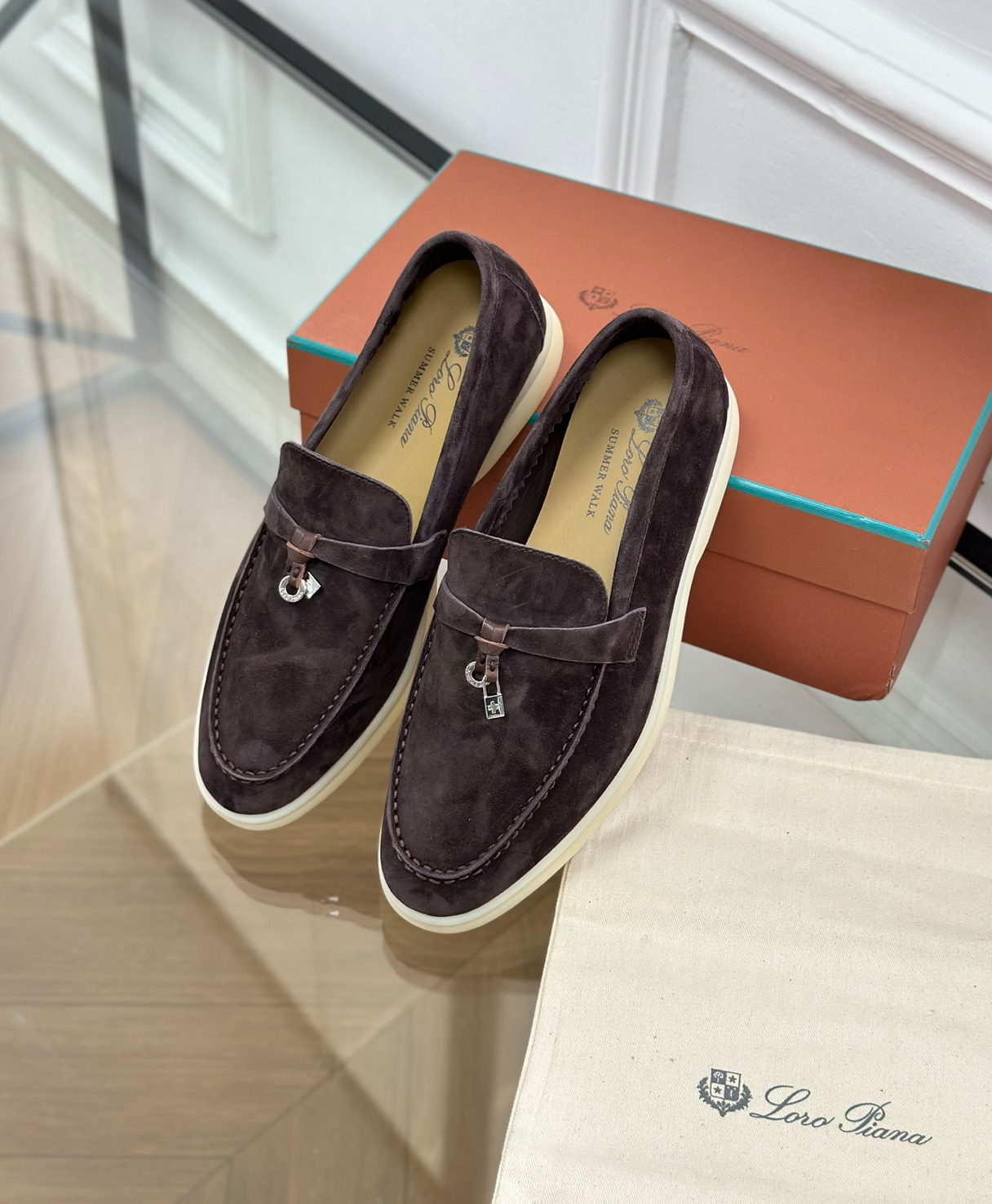 Mocassins Brown Suede Summer Charms Walk