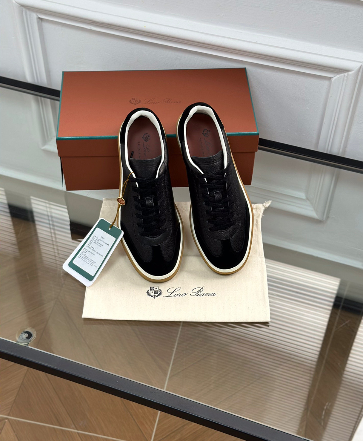 Tennis Walk Black Sneaker Calfskin