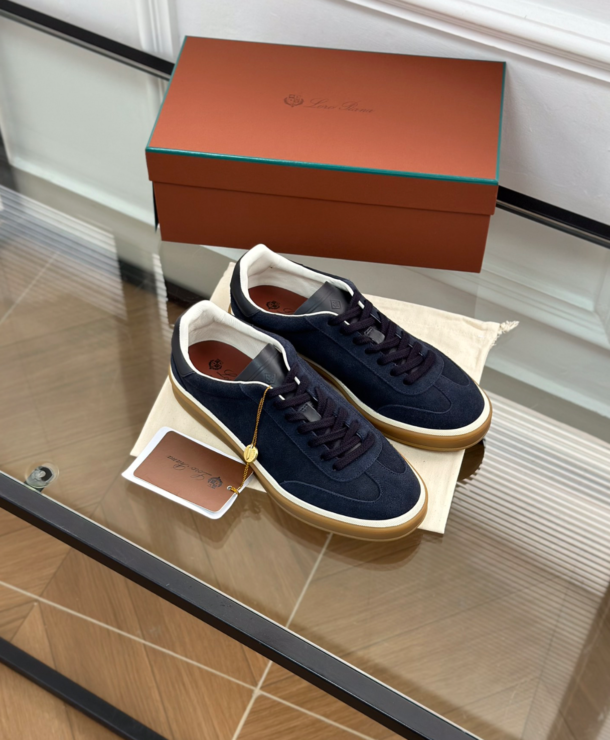 Tennis Walk Navy blue Sneaker Calfskin