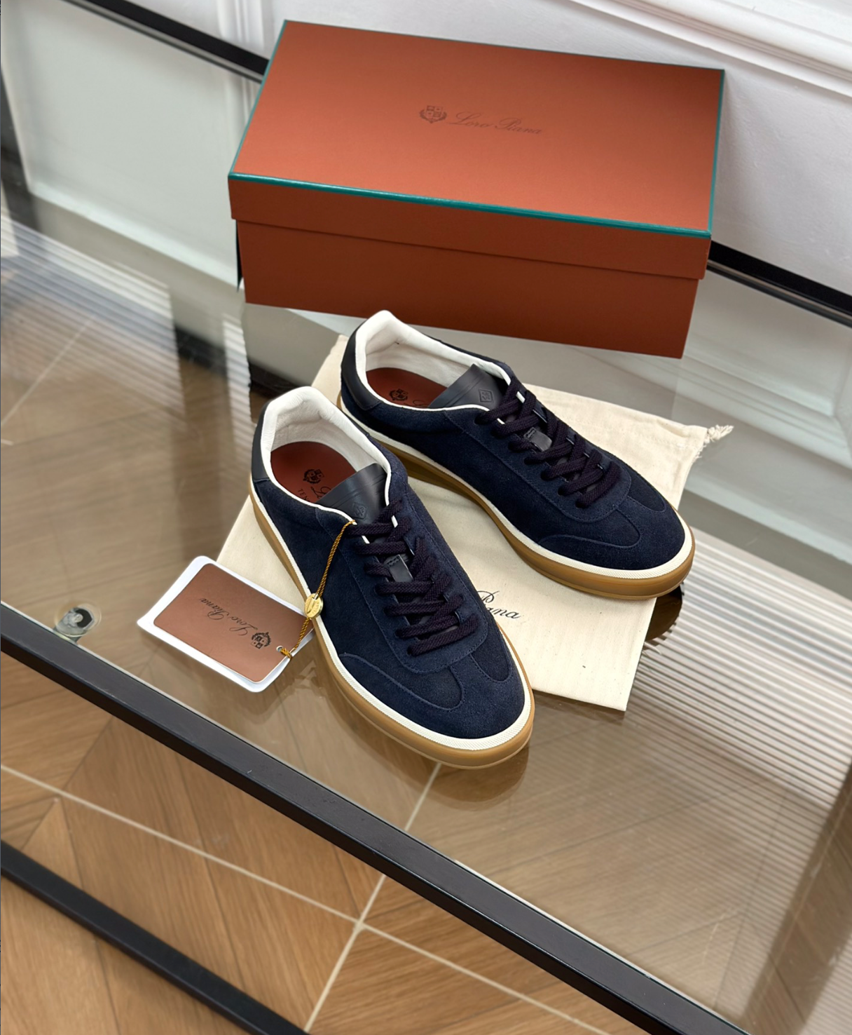 Tennis Walk Navy blue Sneaker Calfskin