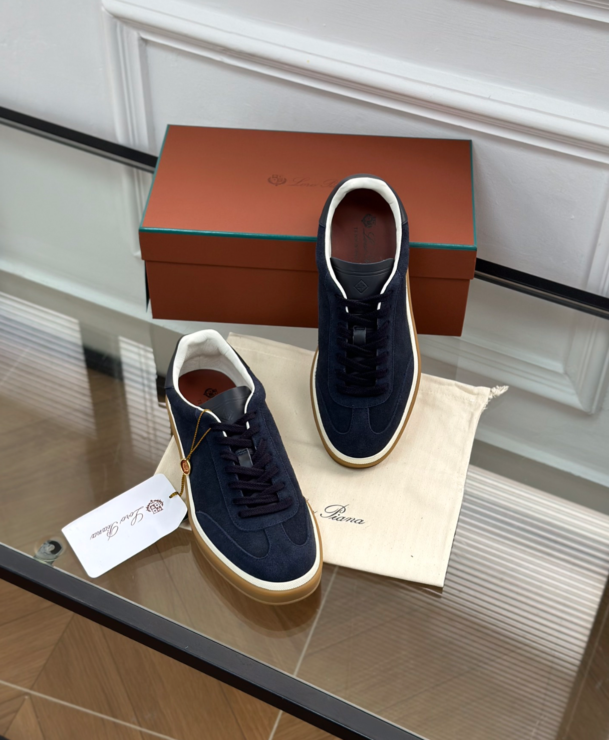 Tennis Walk Navy blue Sneaker Calfskin