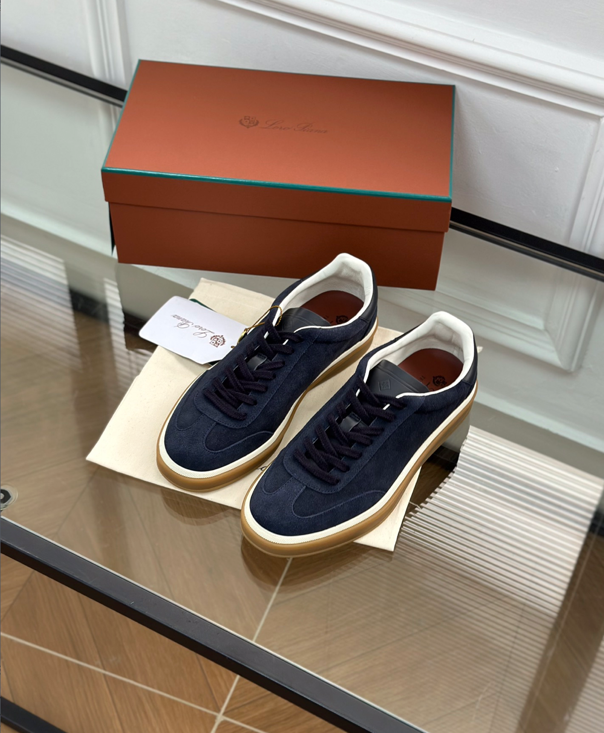 Tennis Walk Navy blue Sneaker Calfskin
