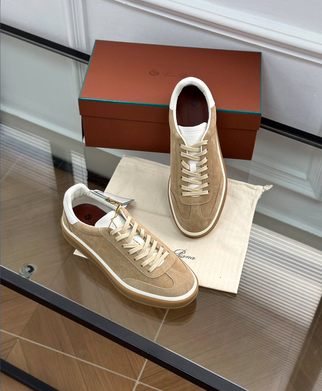 Tennis Walk Beige Sneaker Calfskin