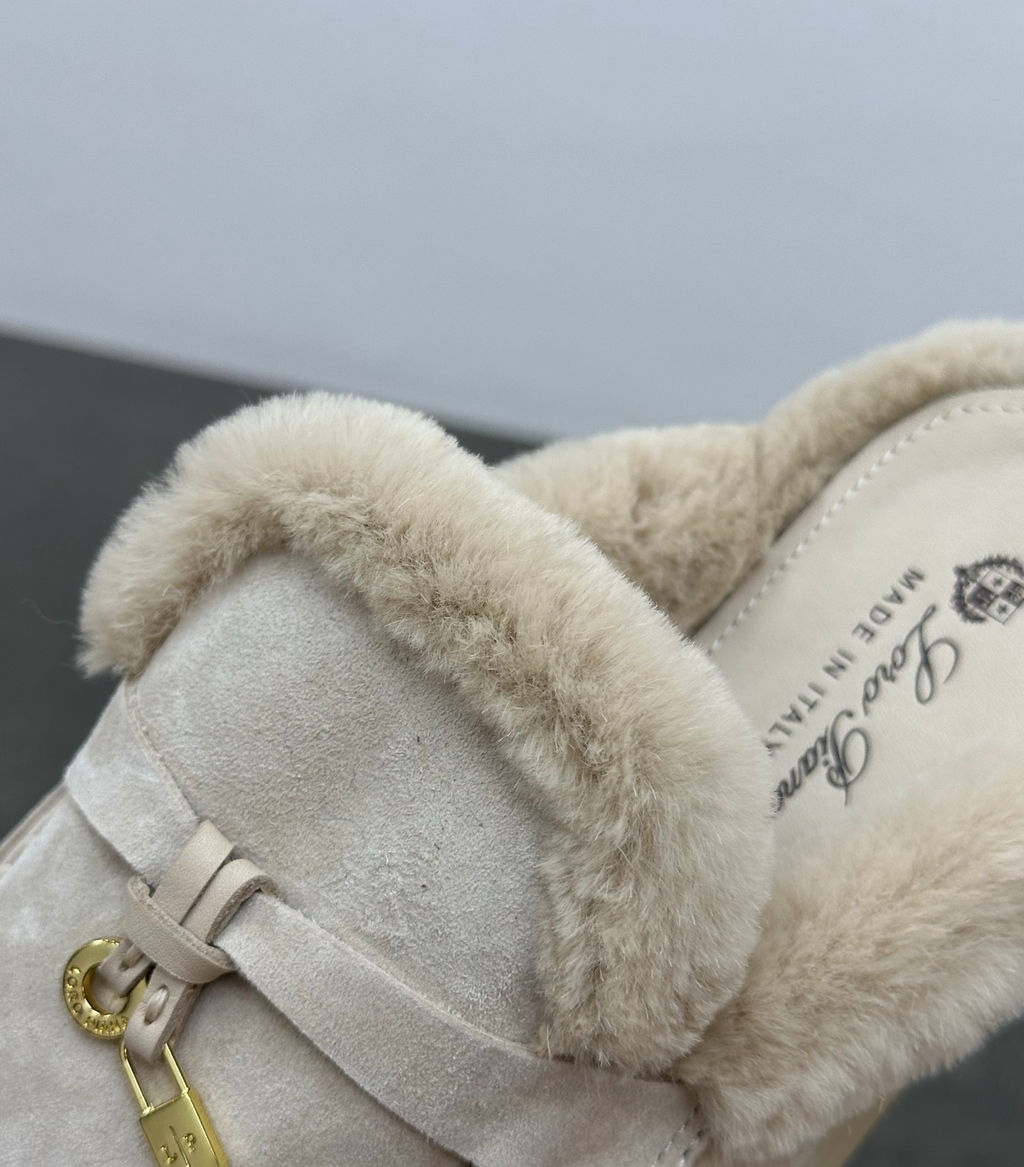 Charms Walk Babouche Light beige Loafer Fur Suede