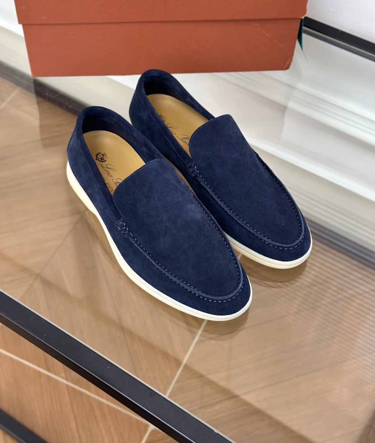 Moccasins Summer Walk Dark Deep Sea Suede