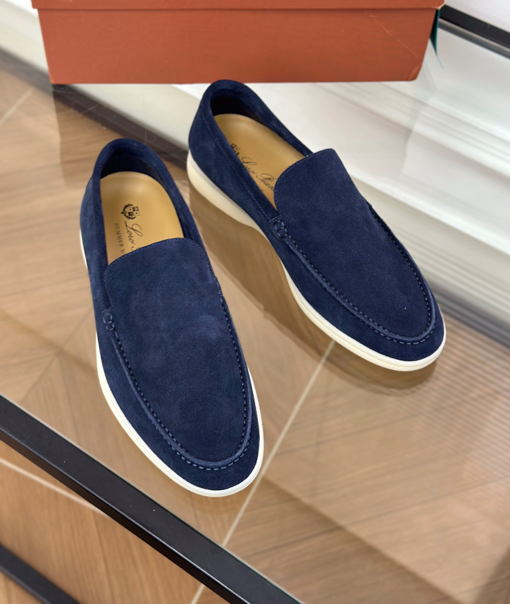 Moccasins Summer Walk Dark Deep Sea Suede