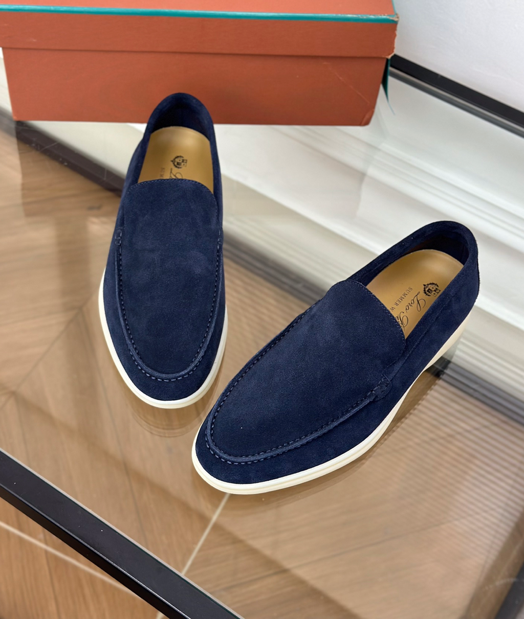 Moccasins Summer Walk Dark Deep Sea Suede