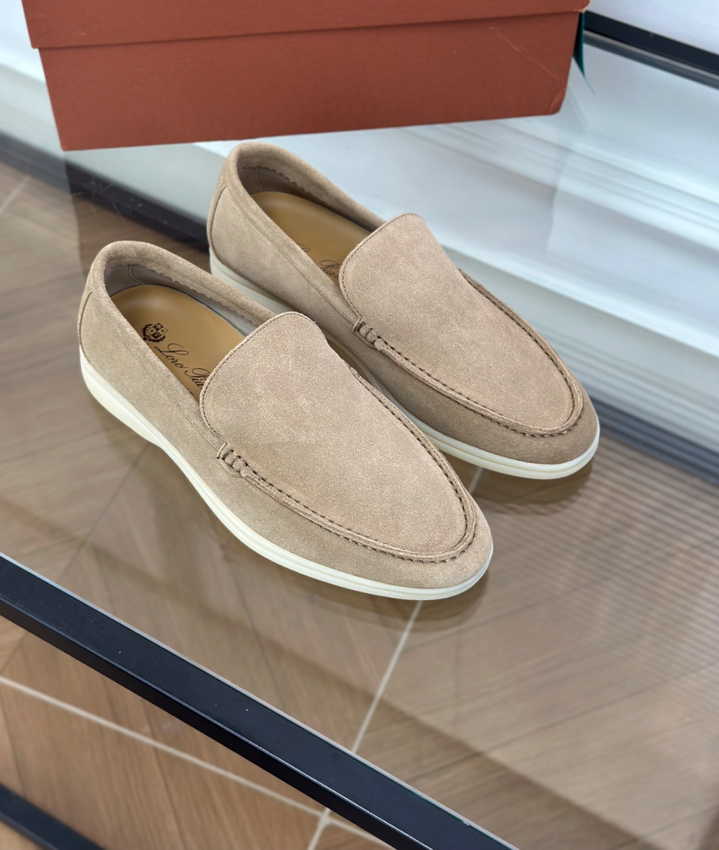 Moccasins Summer Walk Beige Suede