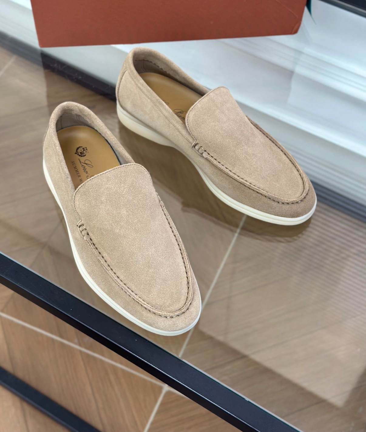 Moccasins Summer Walk Beige Suede