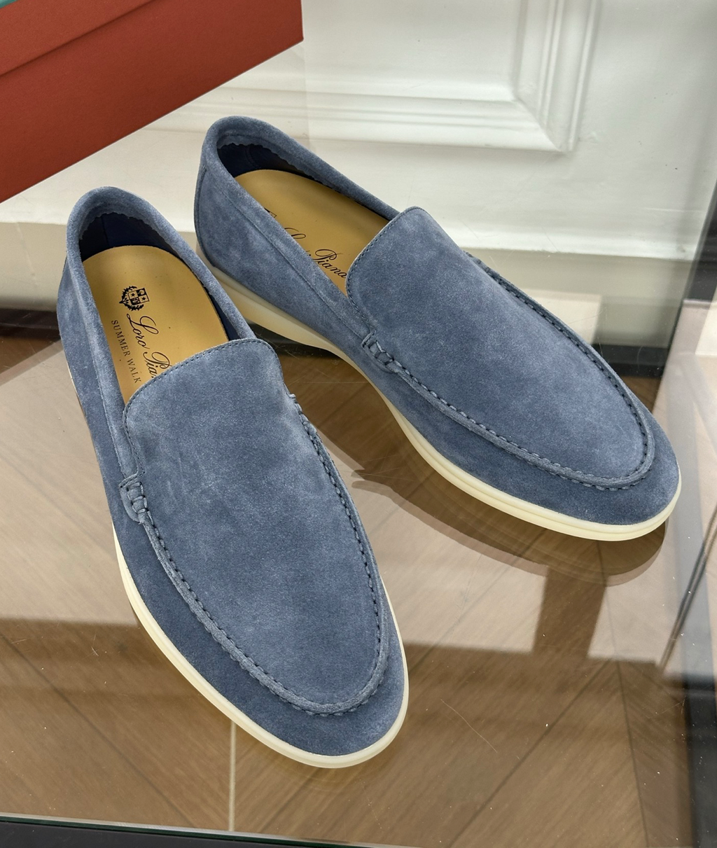Moccasins Summer Walk Blue Suede