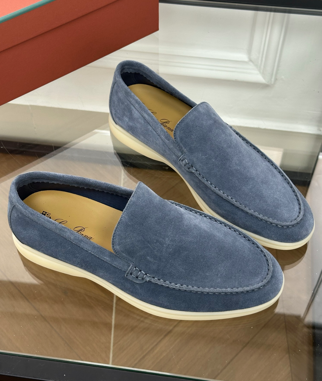 Moccasins Summer Walk Blue Suede