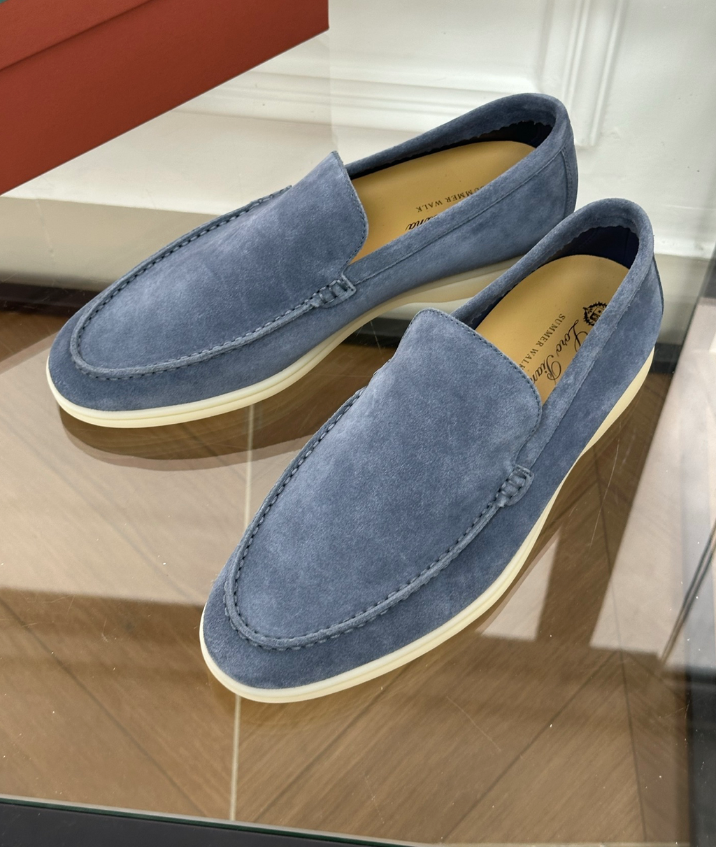 Moccasins Summer Walk Blue Suede