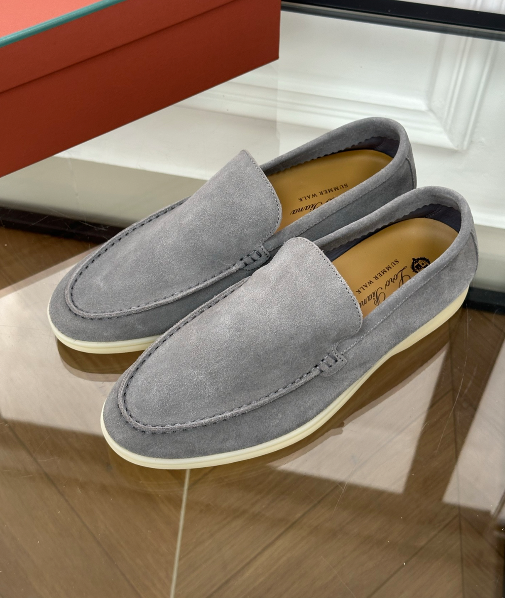Moccasins Summer Walk Light Blue Suede