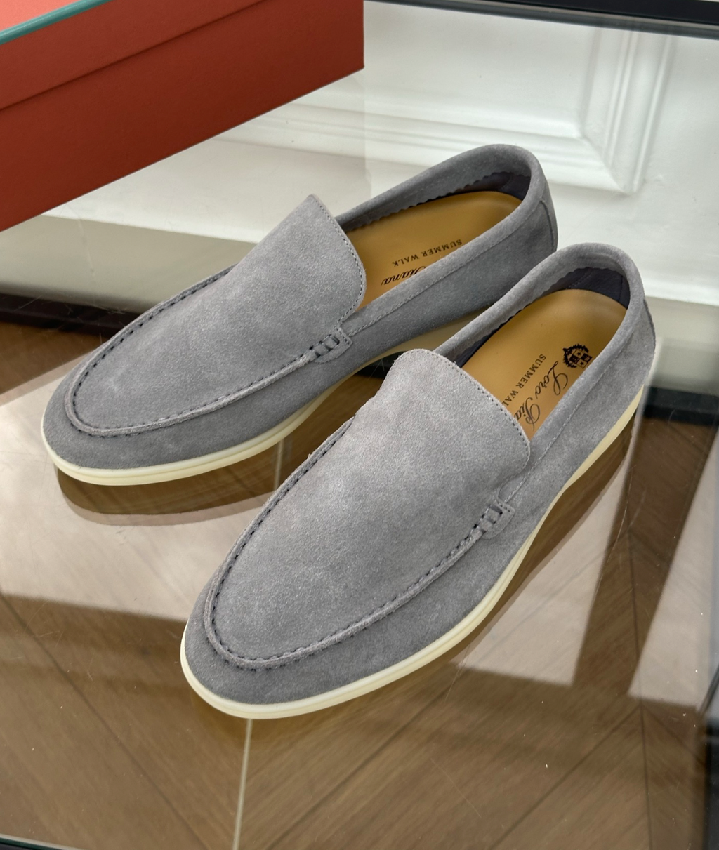 Moccasins Summer Walk Light Blue Suede