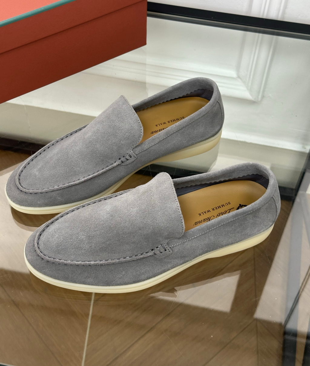 Moccasins Summer Walk Light Blue Suede