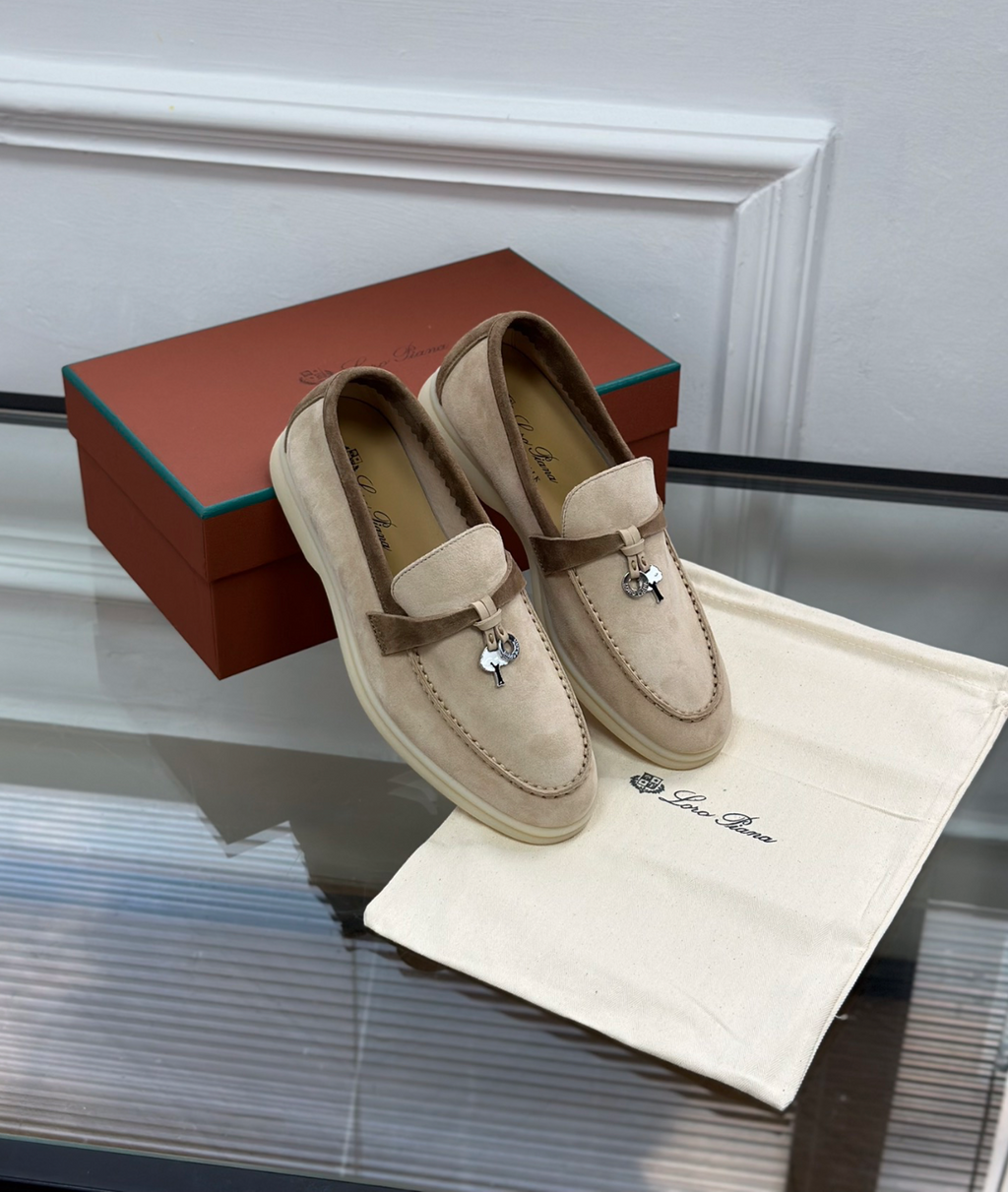 Moccassins Sandstone/Chestnut Suede Summer Charms Walk