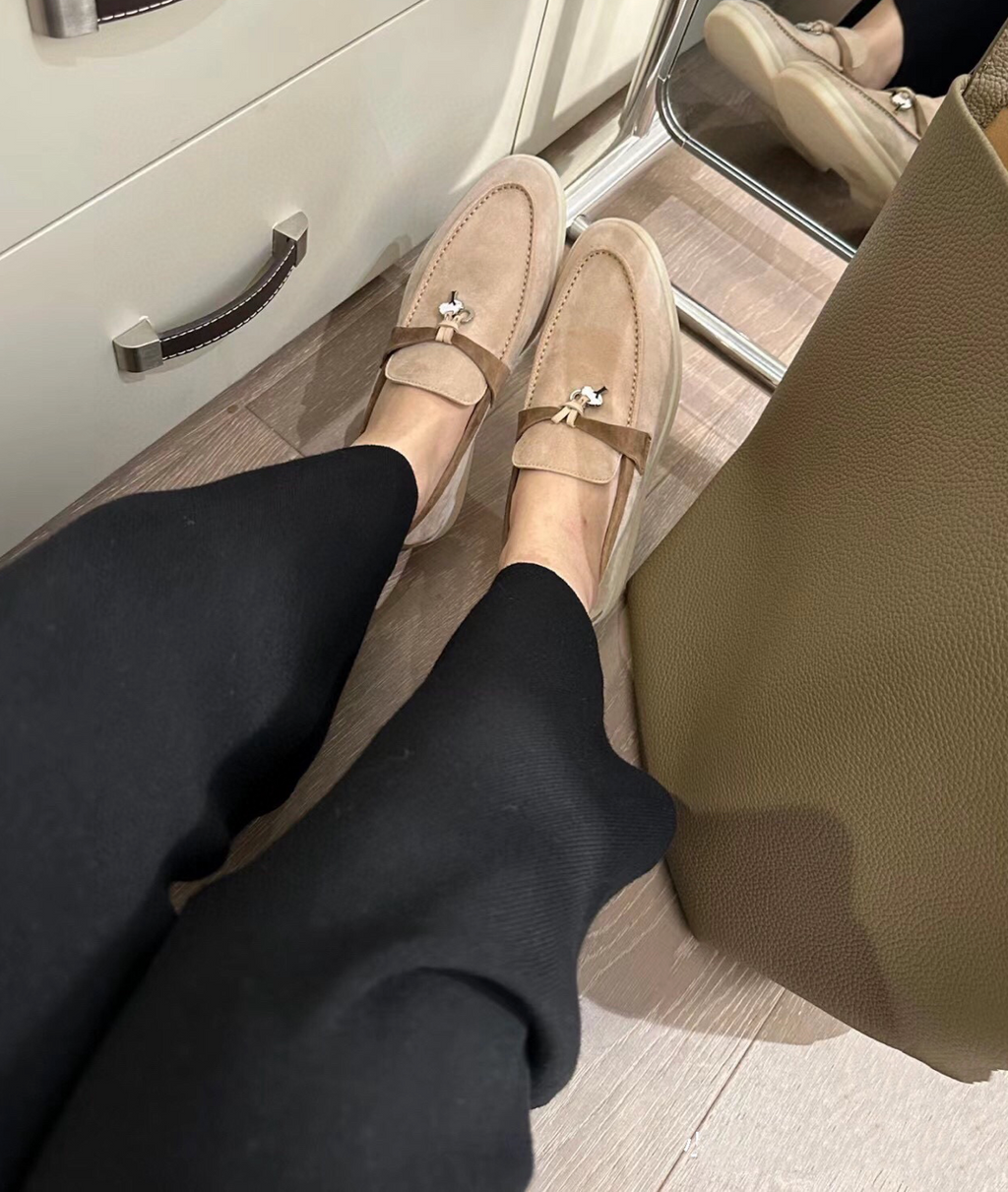 Moccassins Sandstone/Chestnut Suede Summer Charms Walk