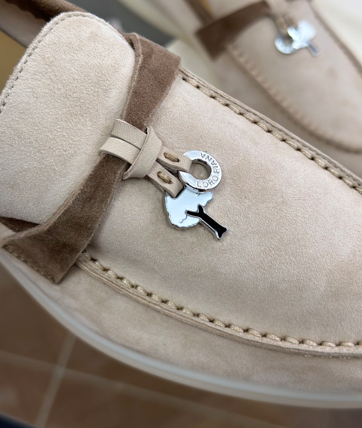 Moccassins Sandstone/Chestnut Suede Summer Charms Walk