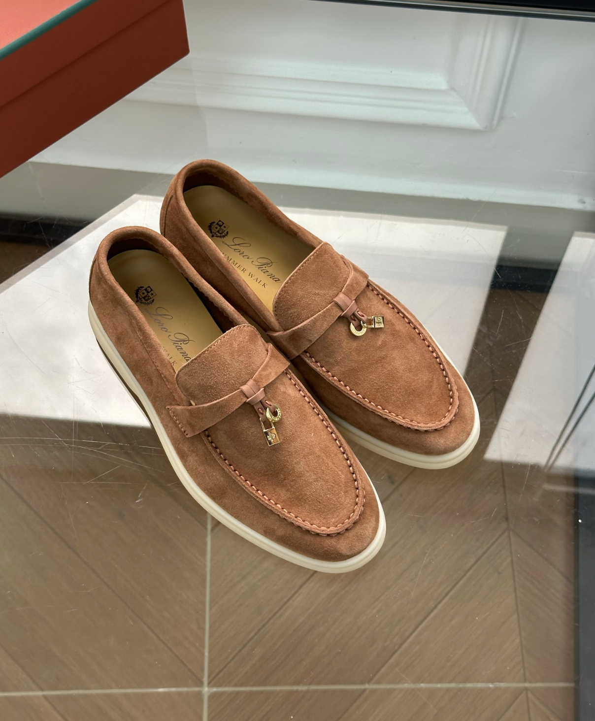 Moccassins Cider Camel Suede Summer Charms Walk