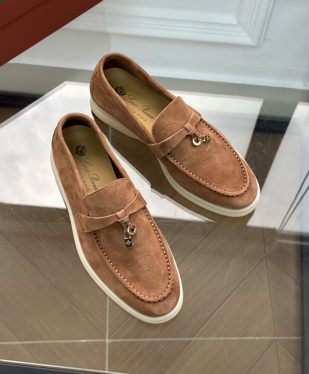 Moccassins Cider Camel Suede Summer Charms Walk