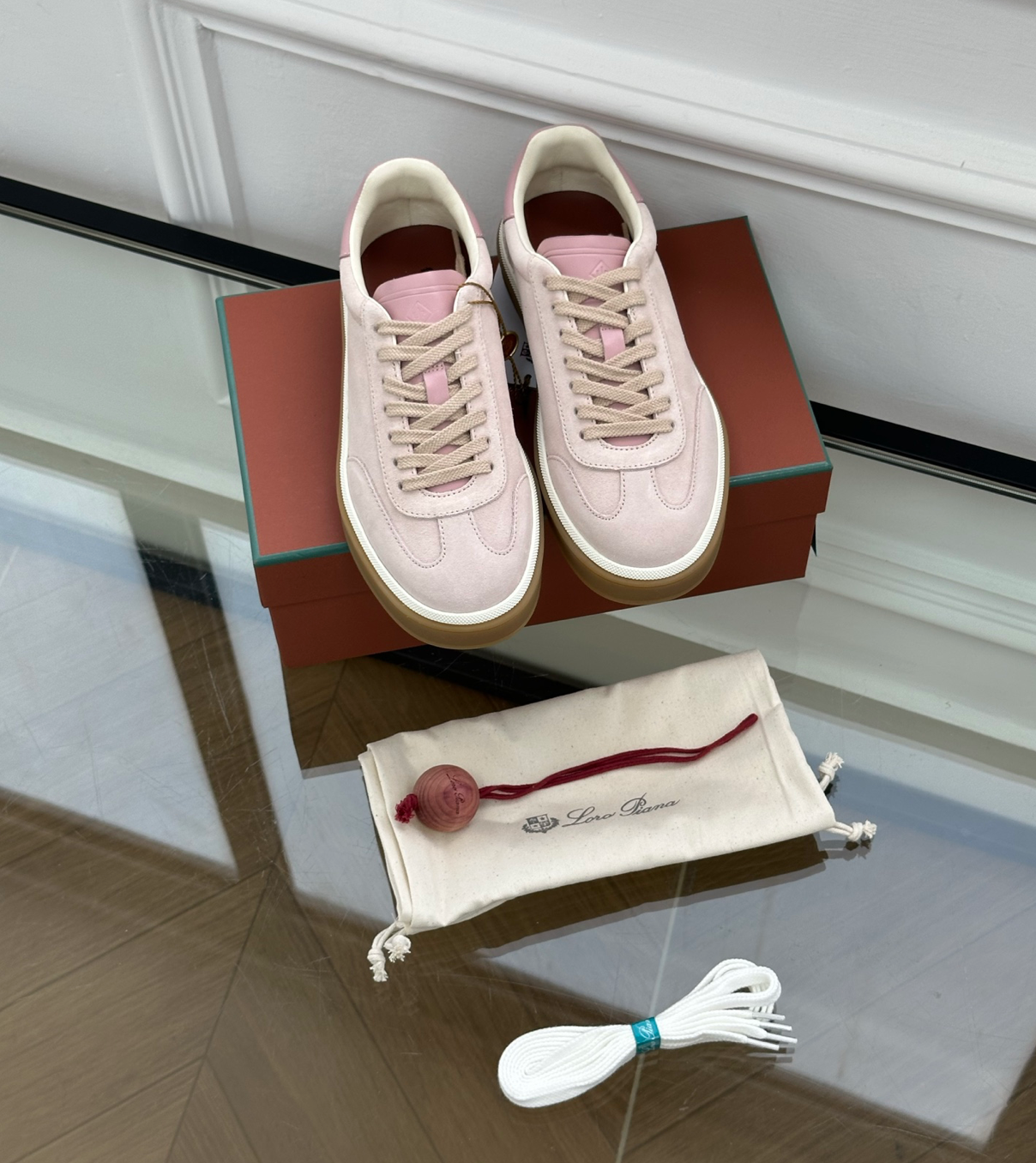 Tennis Walk Pink Sneaker Calfskin