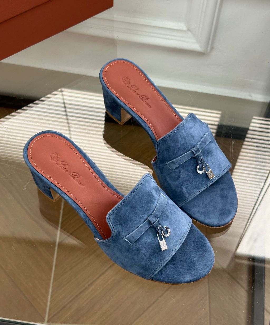 Summer Charms Sandal Blue Suede Goatskin